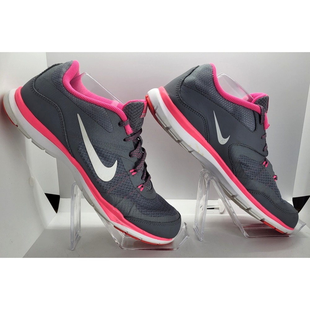 Nike Flex TR 5 Sneaker SZ 10 Womens Training Shoe Gray Pink - Picture 2 of 11